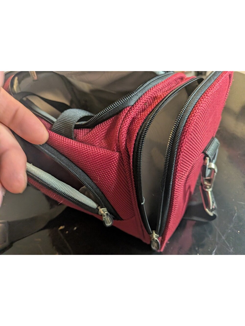 Red & Black Soft-Sided Carry-On Travel Luggage